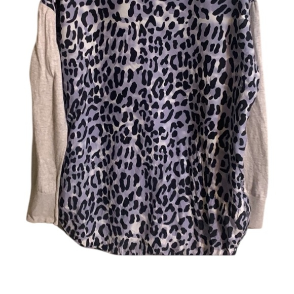 10C DEREK LAM / CUSP Leopard Print Sweater in Tan / Leopard Print Size Large - Picture 2 of 5